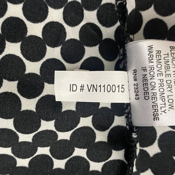 New York & Company Sleeveless Ombre Polkadot Blouse Women's Medium Black & White - Picture 10 of 12